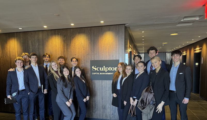 Undergraduates from the Georgetown University Public Real Estate Fund (GUPREF) during their career trek to New York City in November 2025.